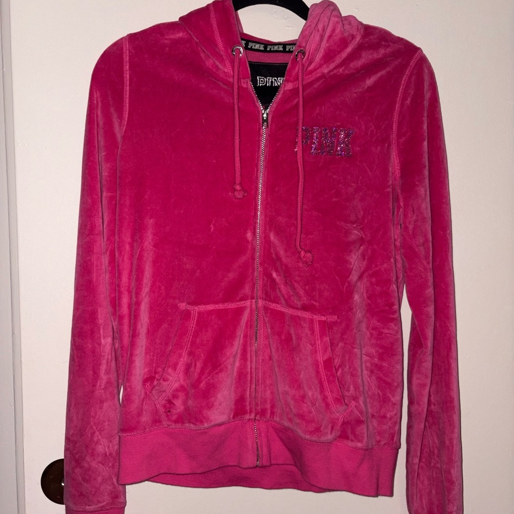 PINK Victoria’s Secret Velour Zip-Up set